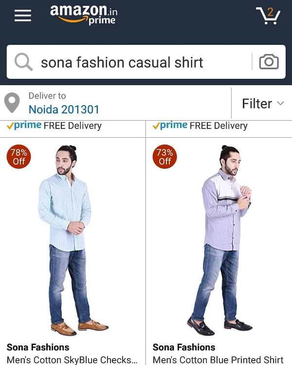 Imran Nazir Khan modelled for Sona Fashion on Amazon
