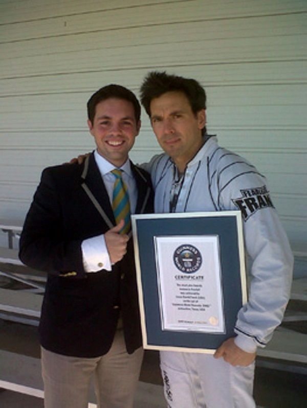 Jason David Frank with his Guinness World Record