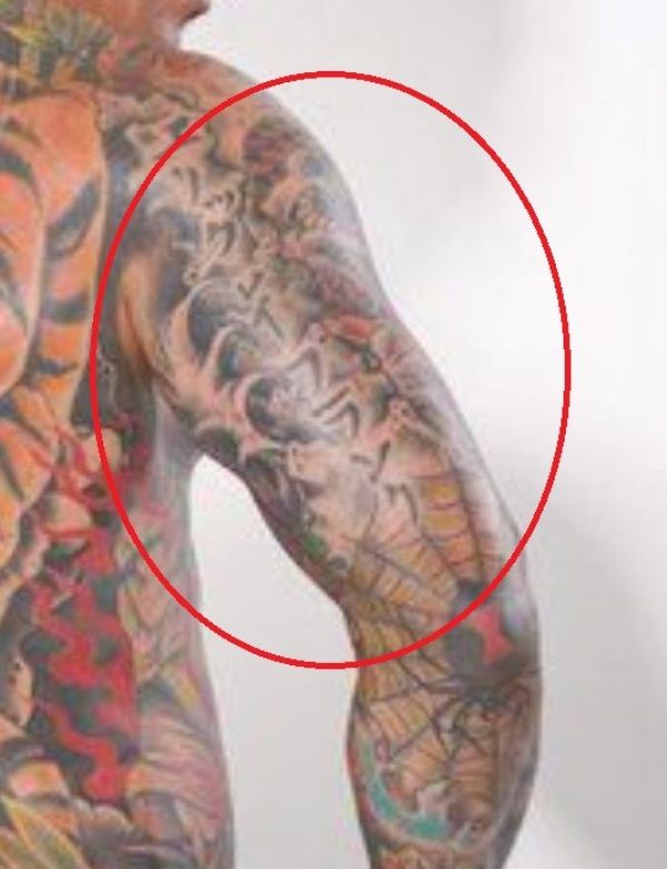 Jason David Frank's tattoo on back-side of right arm