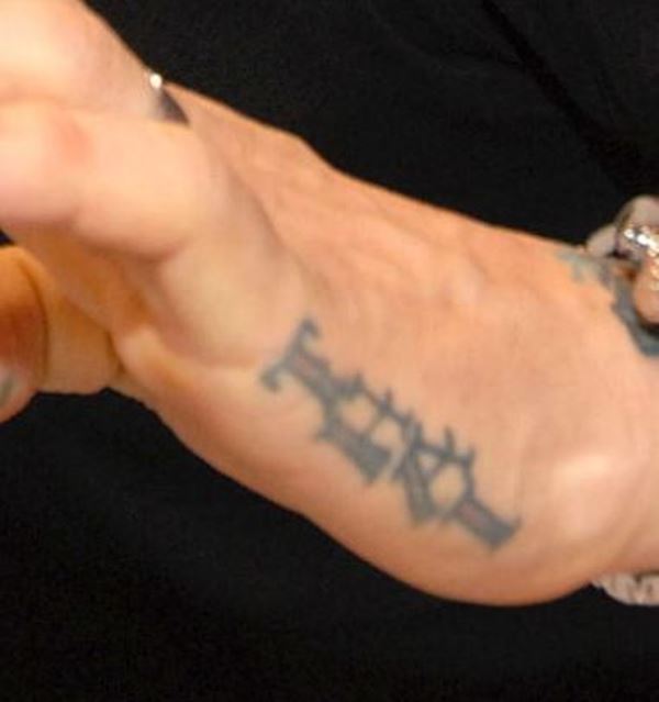 Jason David Frank's tattoo on left hand