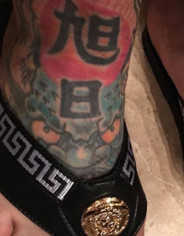 Jason David Frank's tattoo on right foot
