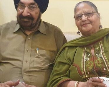 Nirdosh Kaur with her husband, Jaswant Singh Gill