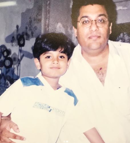 Joshua Chhabra's childhood picture with his father
