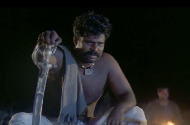 Kamlesh Sawant in a scene from his debut Marathi film Ek Krantiveer Vasudev Balwant Phadke (2007)