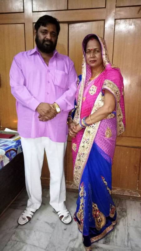 Kaushal Kishore with his wife, Jai Devi Kaushal
