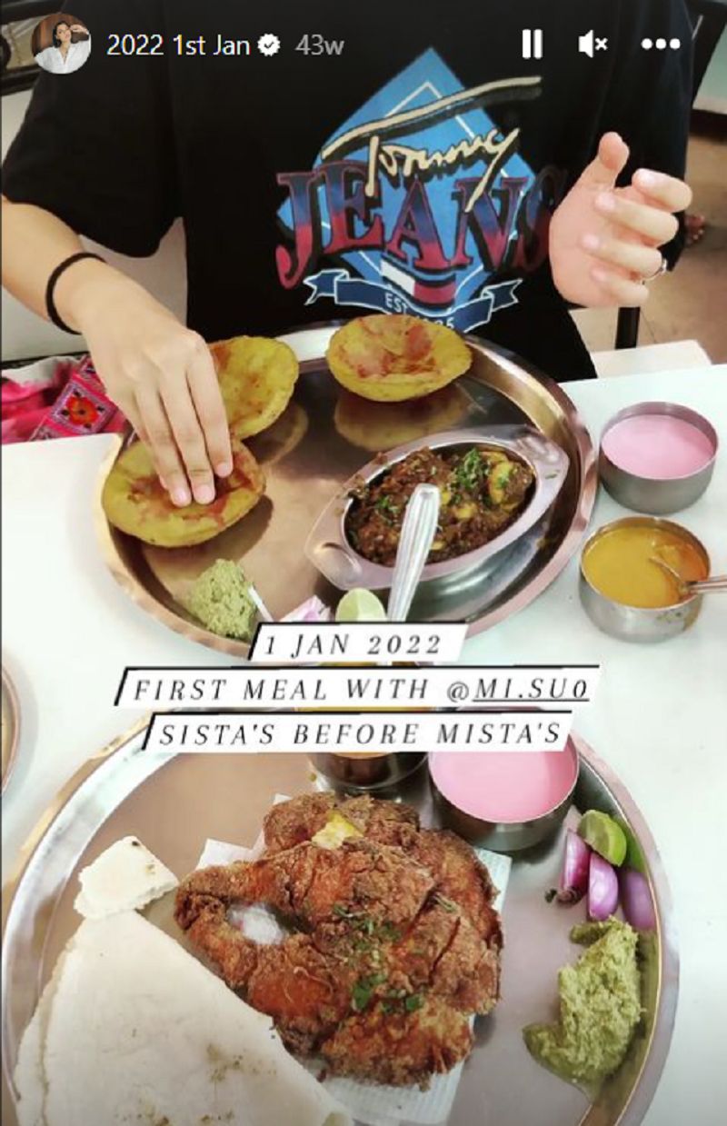 Lin Laishram's Instagram post about her eating habits