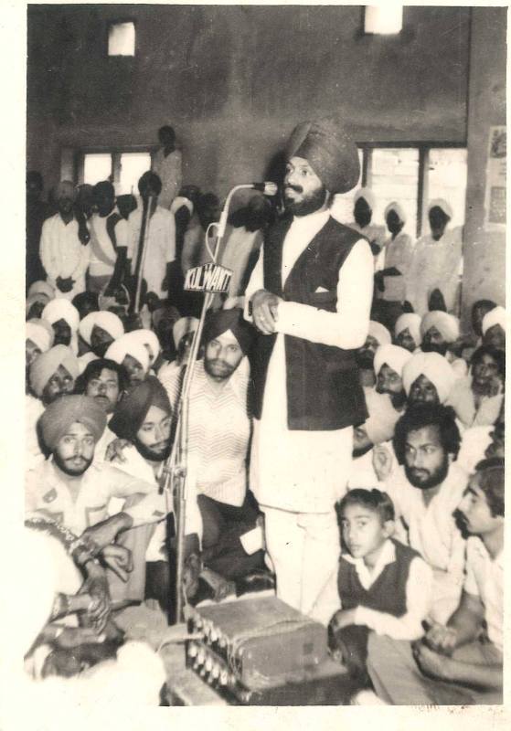MS Bitta speaking at a public rally in 1982