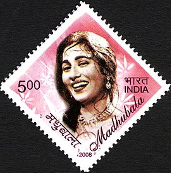 Madhubala maxim card - issued by India Post in 2008