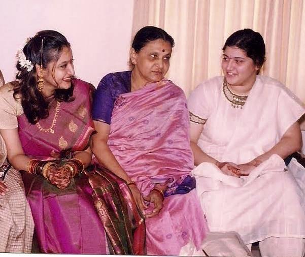 Manjula (left) with her mother and younger sister Priyadarshini
