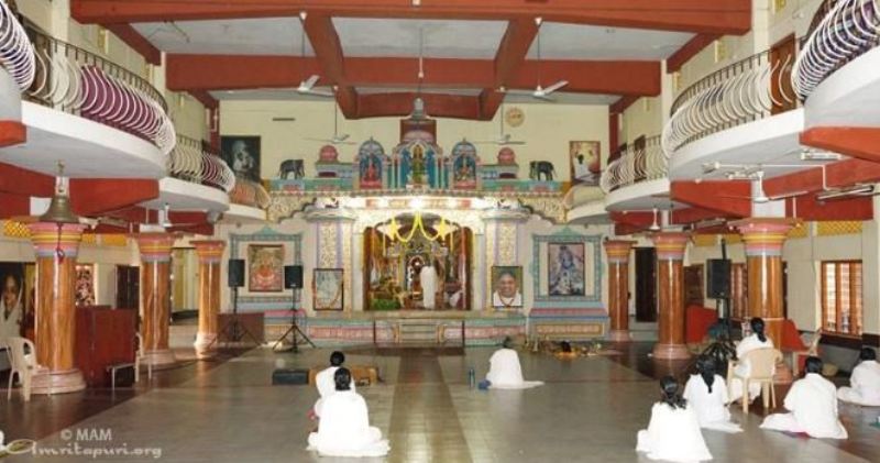 Meditation hall of Amritapuri Kali temple in Kerala