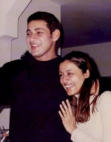 Namrata Shirodkar with her husband, Mahesh Babu