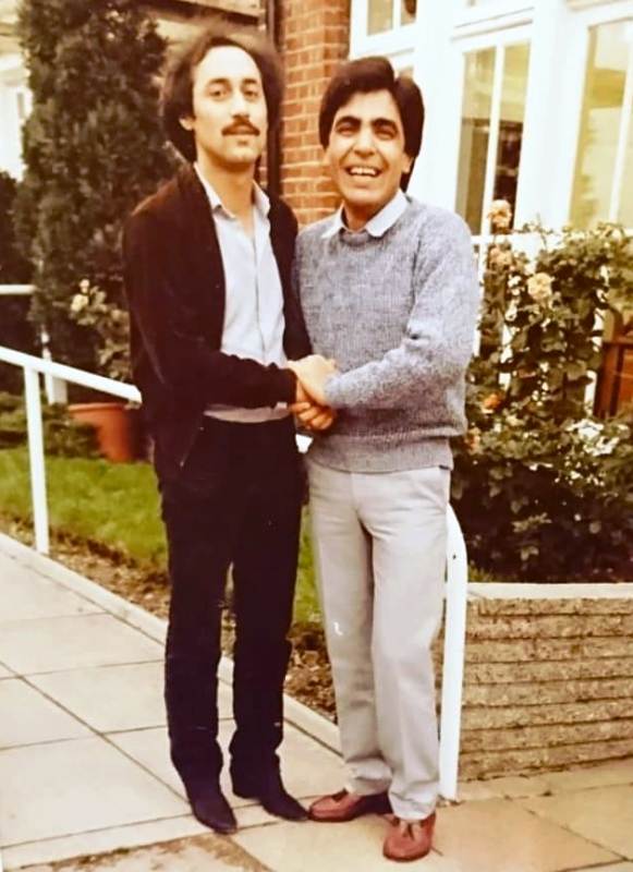 Nayyar Ejaz's brother Riaz (right) in London