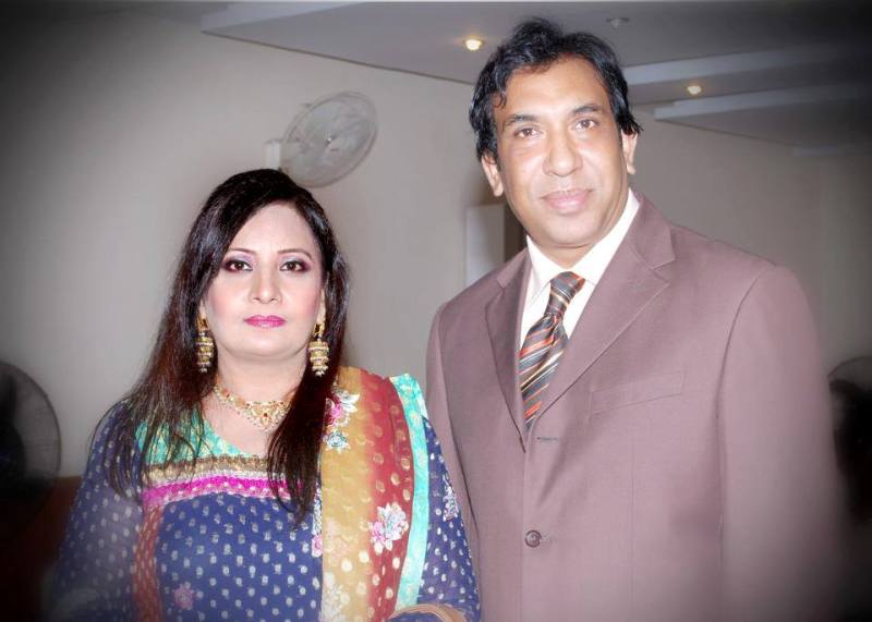 Nayyer Ejaz with his wife