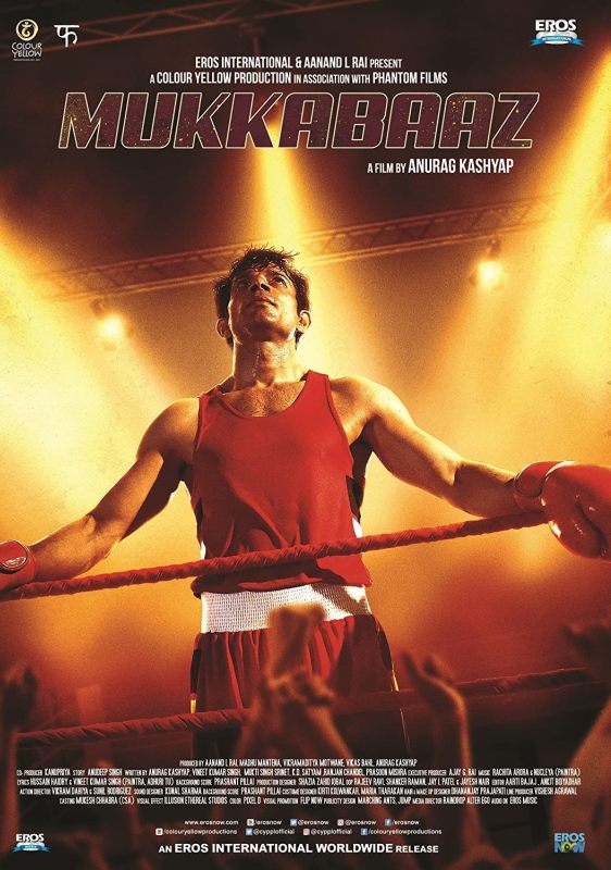 Poster of the film Mukkabaaz (2018) feautring Vineet Kumar