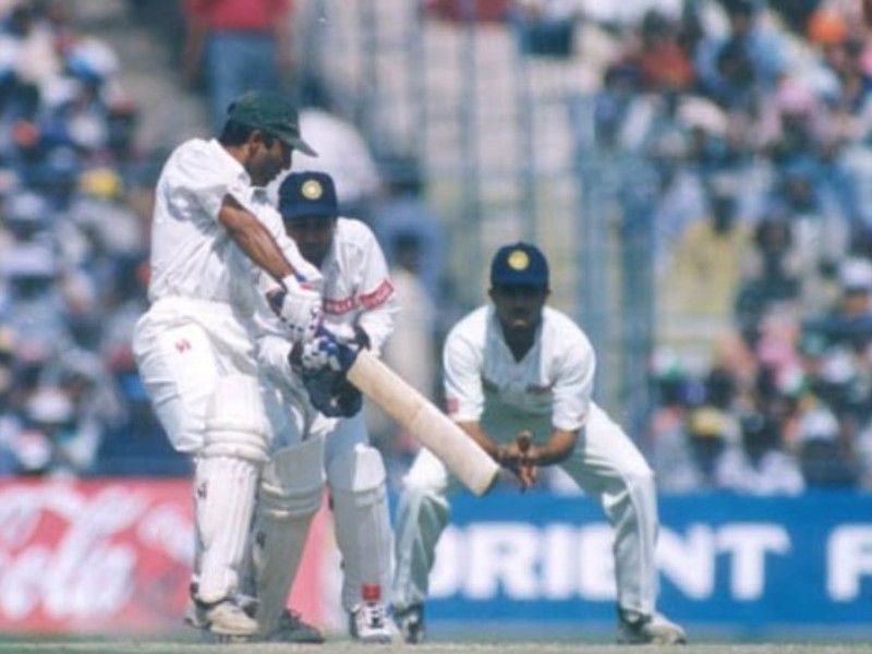 Saeed Anwar during his innings of 188 not out against India