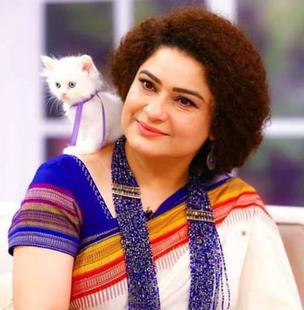 Sania Saeed with one of her kittens