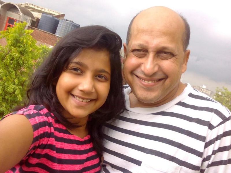 Shreya Basu with her father, Tarun Basu