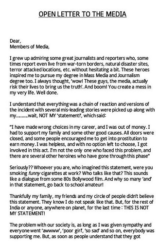 Shweta Basu Prasad's open letter to media on sex scandal