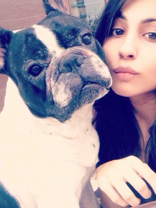 Simran Khosla with her pet dog Foster