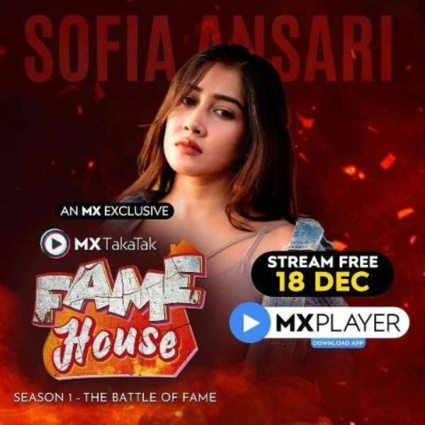 Sofia Ansari featured on the 2020 MX TakaTak Show titled Fame House- Season 1