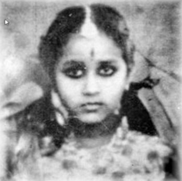Sri Karunamayi Amma at the age of seven