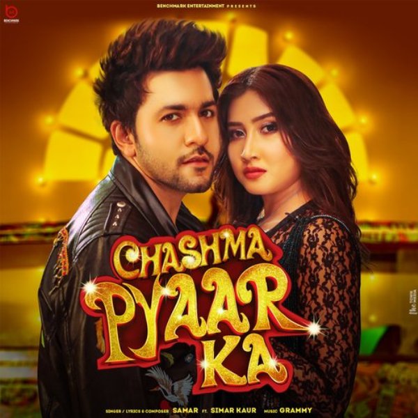 The official poster of the 2021 Hindi song Chashma Pyaar Ka by Samar
