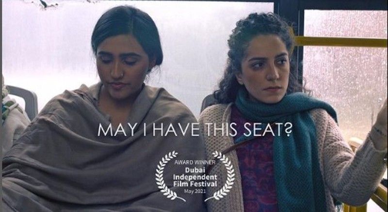 A poster of the Pakistani short film May I have this seat? (2021)