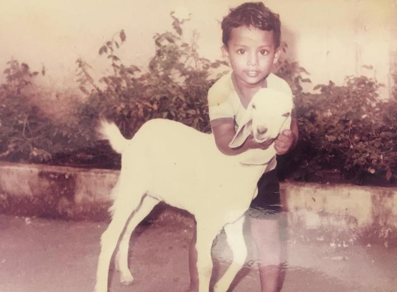 A childhood picture of Dino James