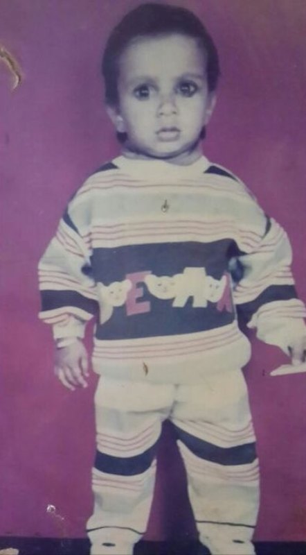 A childhood picture of Nitin Chandila