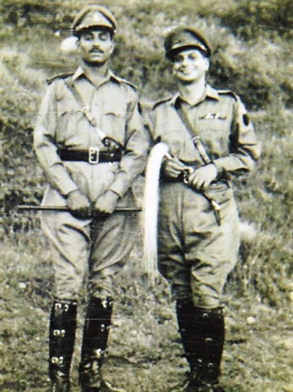 A photo of J. F. R. Jacob (right) when he was serving in the British Indian Army