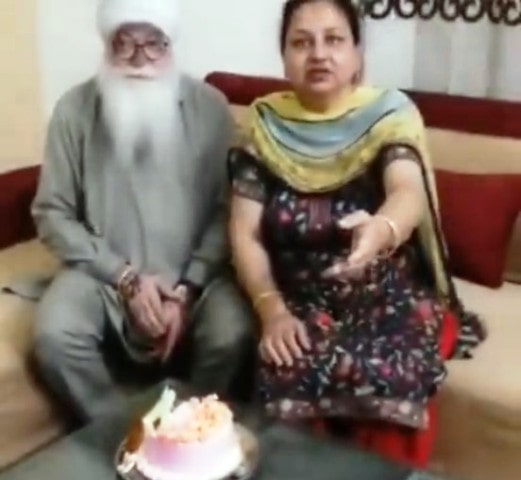 A photo of Paramjeet's parents