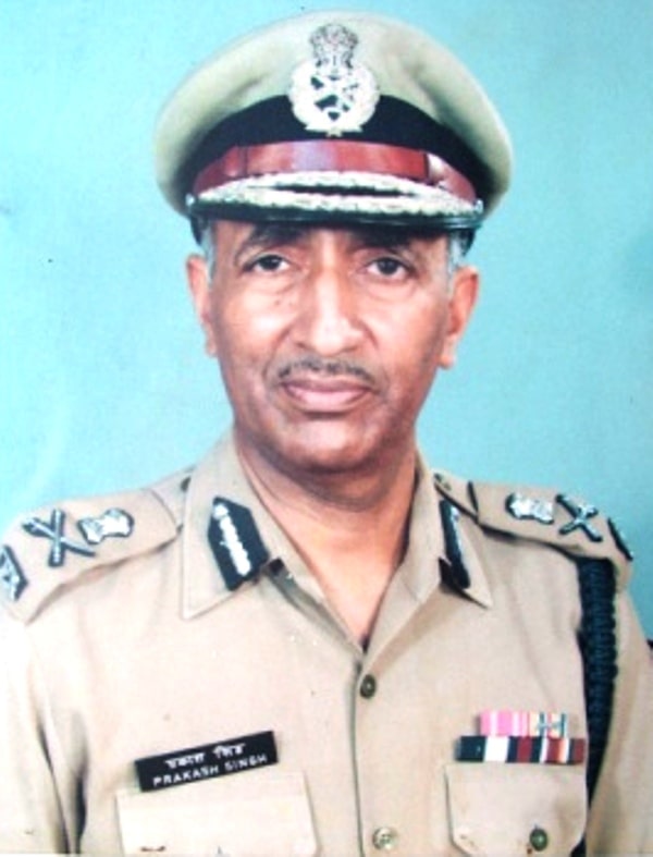 A photo of Prakash Singh taken while he was serving as the DGP of UP Police