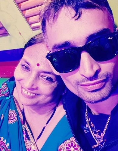 Abhay Chintamani Mishra with his mother