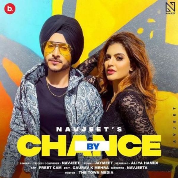 Aliya Hamidi on the official poster of the Punjabi song 'By Chance' (2021)