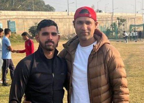 Avinash Singh with his coach Mayank Goswami