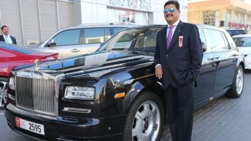 B R Shetty with his Rolls Royce