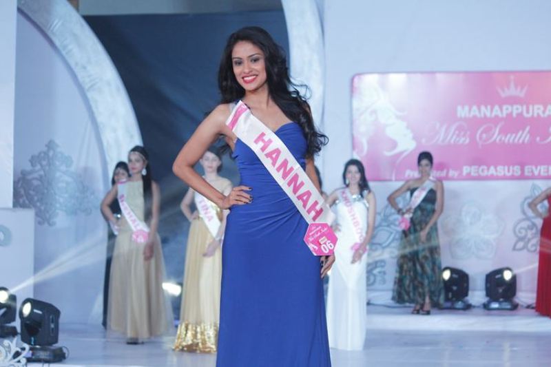 Hannah Reji Koshy contesting for Miss South India (2015)