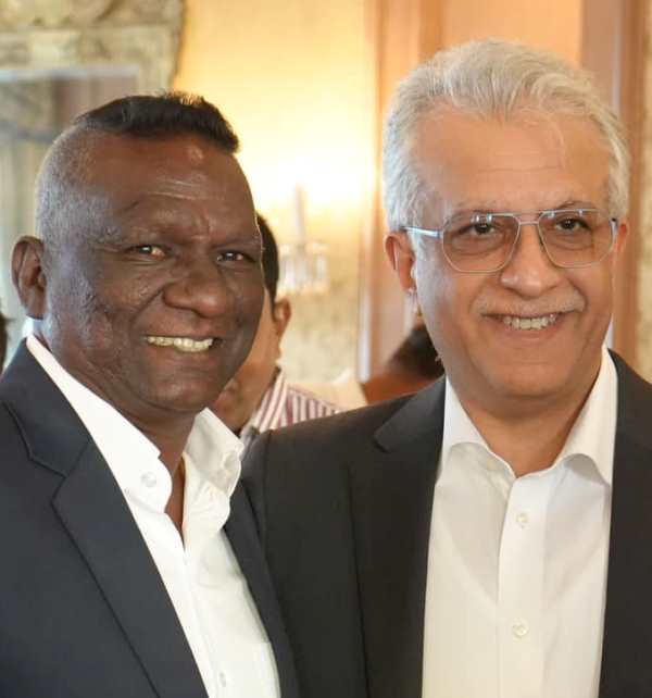 I.M. Vijayan with the president of the Asian Football Confederation Salman bin Ibrahim Al Khalifa