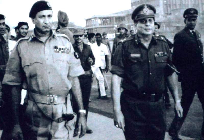 J. F. R. Jacob with A. A. K. Niazi at Dhaka