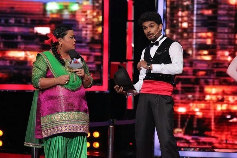 Jaivijay Sachan as a participant in a still from the Colors TV show India's Got Talent(2014)