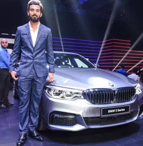 KL Rahul with his BMW series 5 car