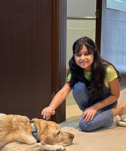 Lavishka Gupta and her pet dog