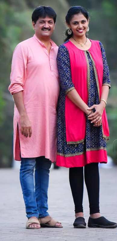 Manasi Sudhir and her husband