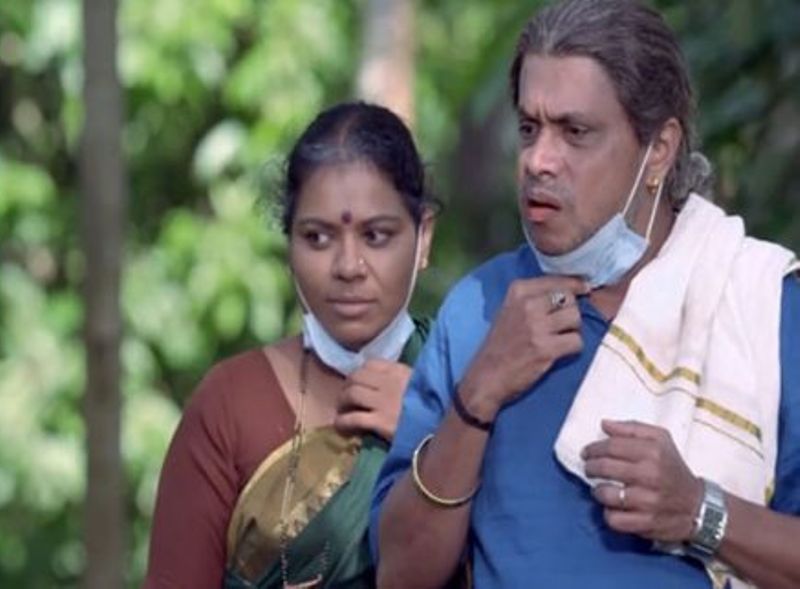 Naveen D. Padil as Taniyappa in the Tulu film Jeetige (2022)