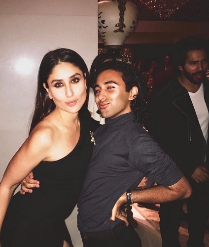 Orhan Awatramani with Kareena Kapoor at a party