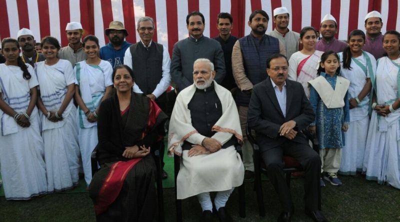 Pankaj Modi with his brother Narendra Modi in New Delhi in 2020
