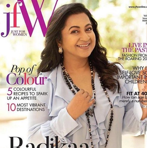 Raadhika Sarathkumar featured on a magazine cover