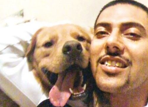 Ranveer Brar with his pet dog