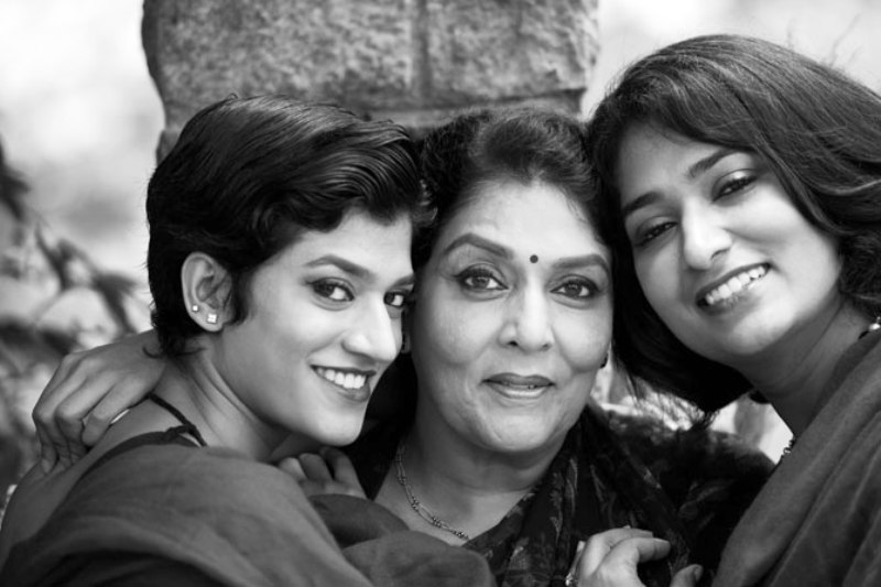 Renuka Chowdhury with her daughters