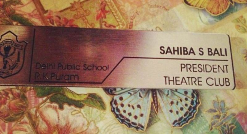 Sahiba Bali's batch as the President of her school's theatre club